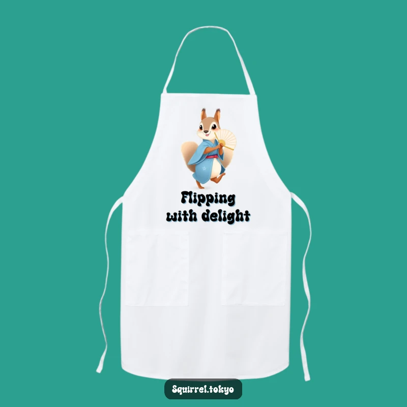 Funny Squirrel Fan Apron: Dancing Chef Squirrel, Hilarious Kitchen Funny Gift
