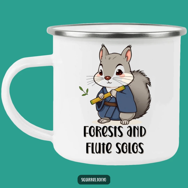 Funny Stoic Squirrel Kimono Camping Mug - Durable and Hilarious Outdoor Gift