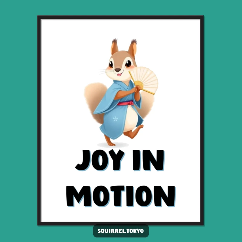 Funny Squirrel Fan Digital Art: Playful Squirrel Print, Instant Joyful Funny Gift