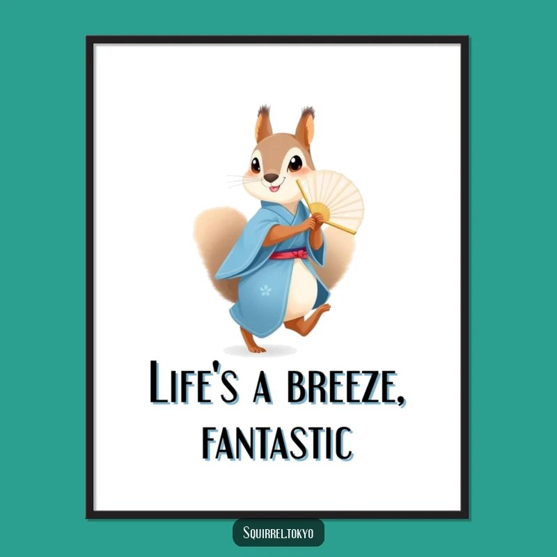 Free Printable Squirrel Fan Art: Whimsical Playfulness Downloadable Decor