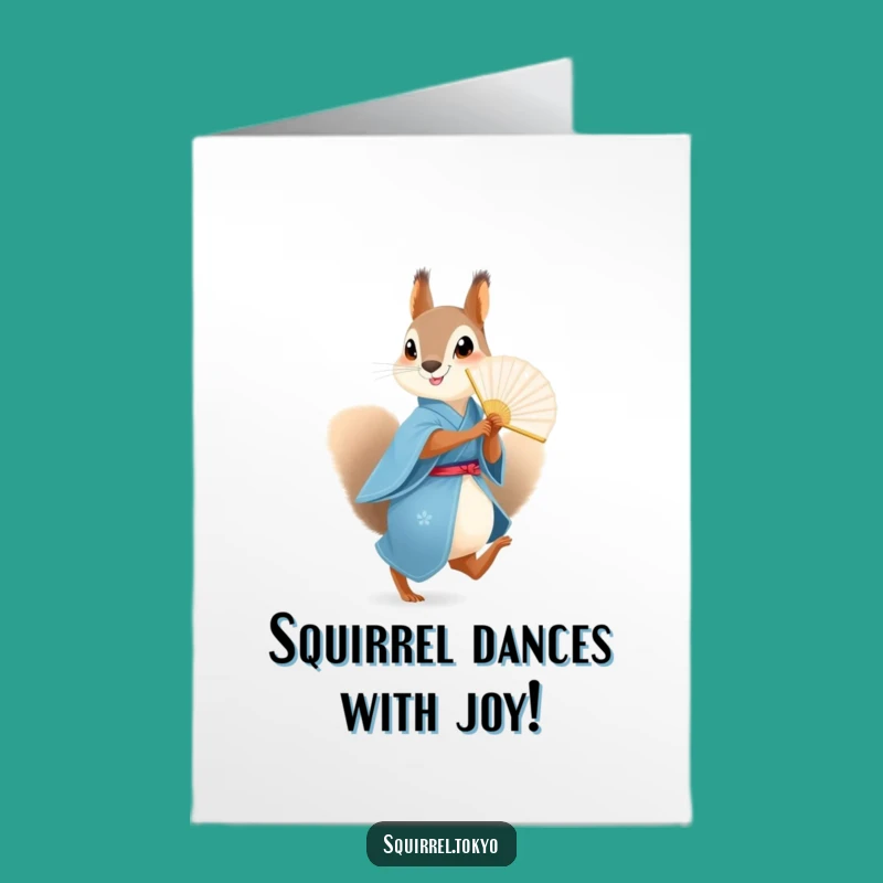Free Printable Squirrel Fan Birthday Card: Joyful Celebration Downloadable Gift