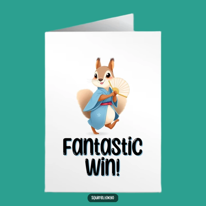 Free Printable Squirrel Fan Card: Playful Success Downloadable Gift