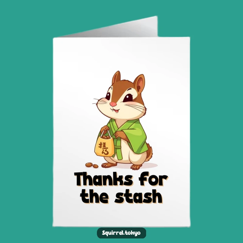 Free Printable Thank You Card: Chipmunk's Nutty Offering of Thanks!
