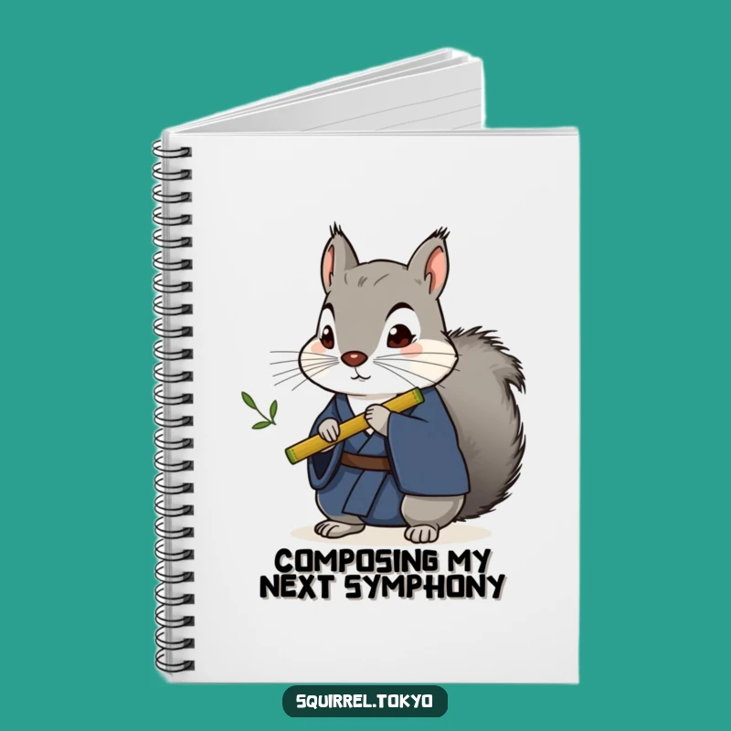 Funny Stoic Squirrel Kimono Notebook - Hilarious Journal for Creative Ideas