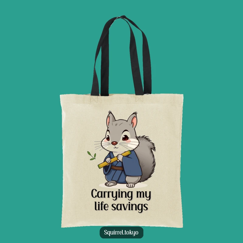 Funny Stoic Squirrel Kimono Tote Bag - Stylish and Hilarious Gift Accessory