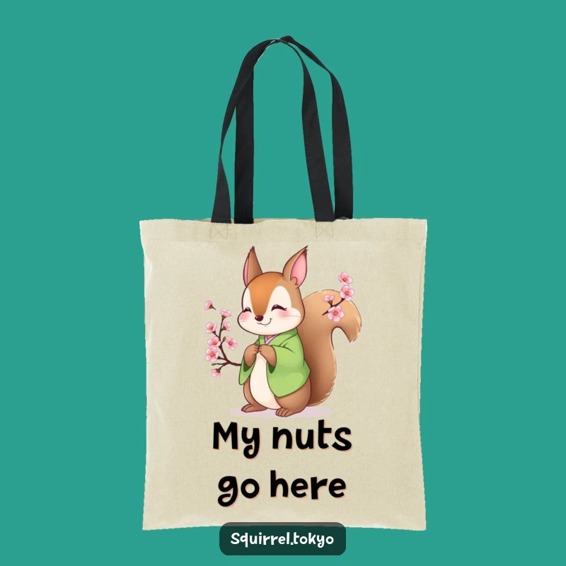 Funny Squirrel Kimono Tote Bag: Graceful Bowing Squirrel, Stylish Funny Gift Accessory